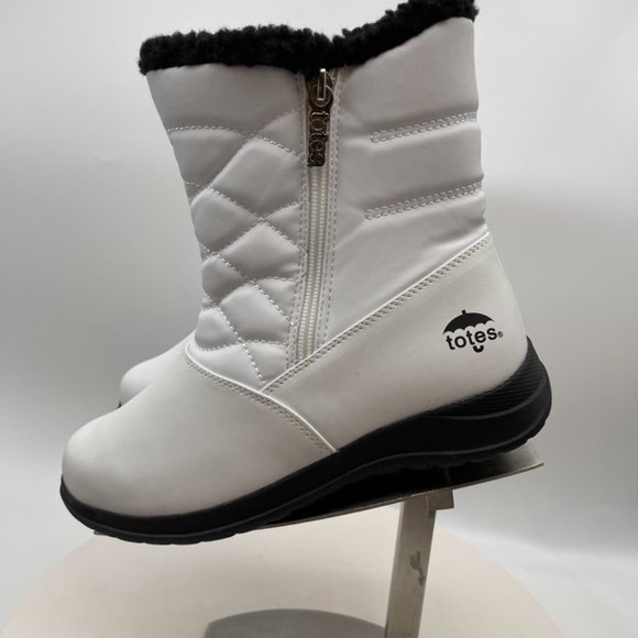 Totes Womens Boots Winter Snow Waterproof Babbie Microfiber Quilted - Picture 9 of 11